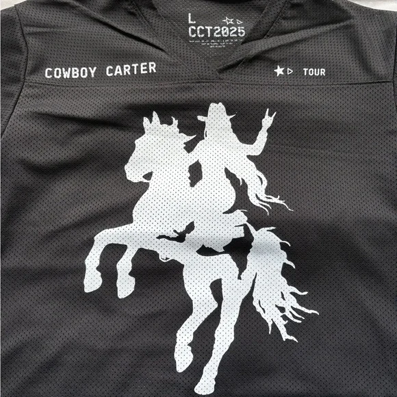 Official Beyoncé Cowboy Carter Merch Size L Black Jersey NWOT beyonce - Picture 5 of 10